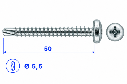 VIJAK DIN 7504 N 5,5x50